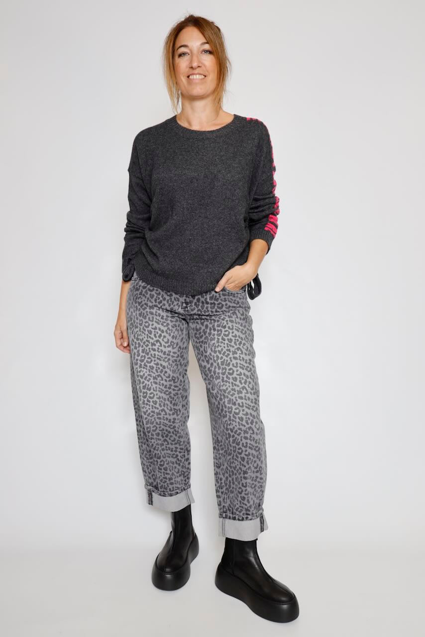 VAQUERO BOYFRIEND GRIS ROBYN DENIM