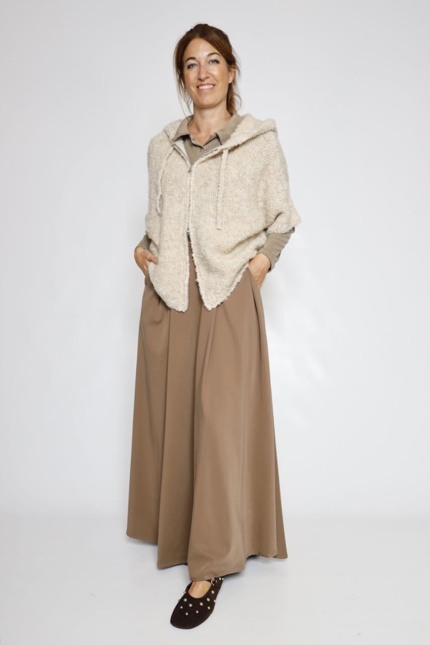 VESTIDO LARGO KAKI BY11240