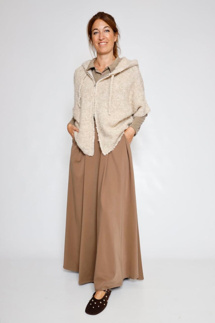 VESTIDO LARGO KAKI BY11240