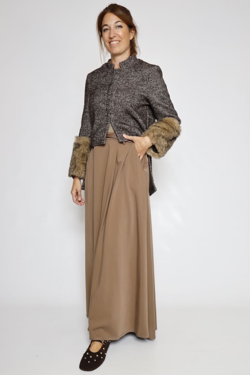 CHAQUETA TIPO TWEED PELO A26PL602