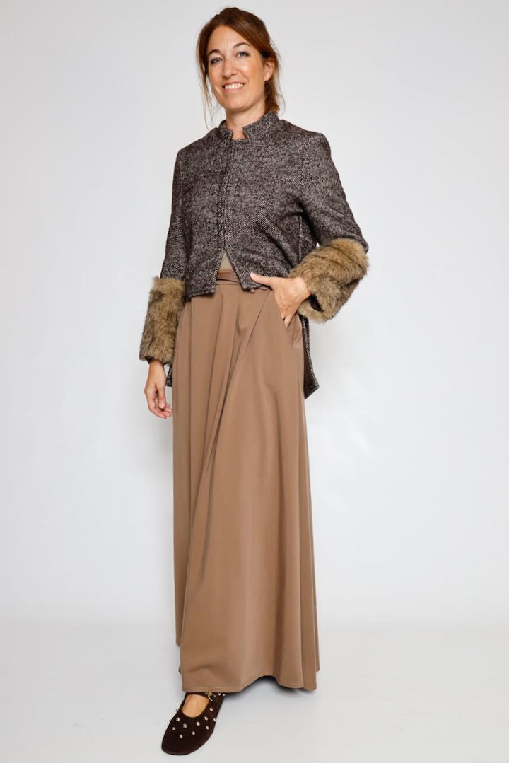 CHAQUETA TIPO TWEED PELO A26PL602