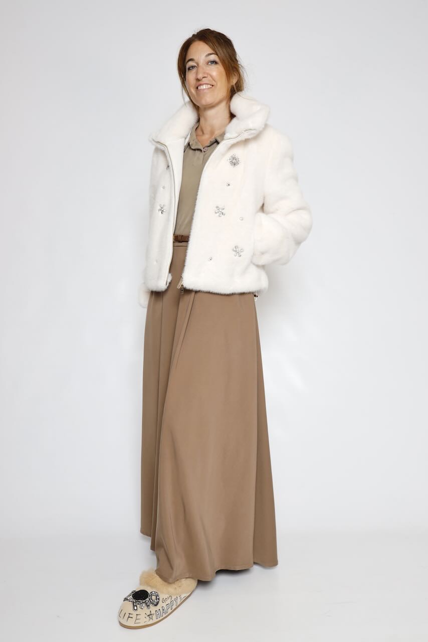 VESTIDO LARGO KAKI BY11240