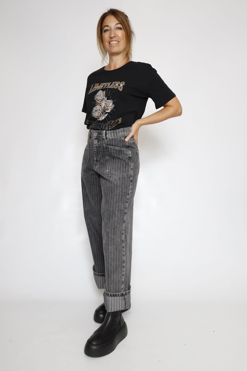 CAMISETA ESTAMPADA Y CON PEDRERIA 64-8080