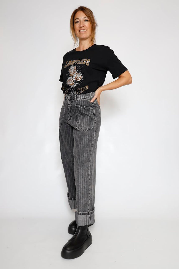 CAMISETA ESTAMPADA Y CON PEDRERIA 64-8080