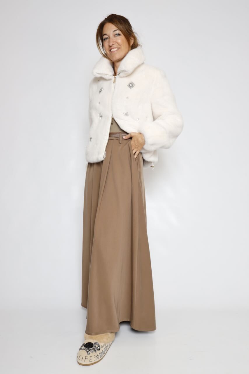 VESTIDO LARGO KAKI BY11240
