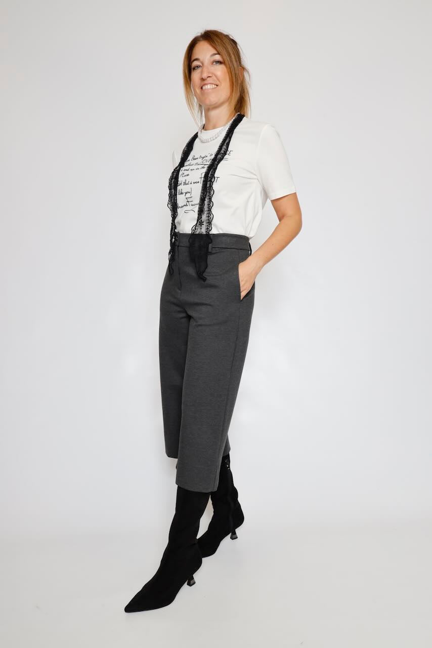 PANTALON CULOTTE ANTRACITA BY09154Q