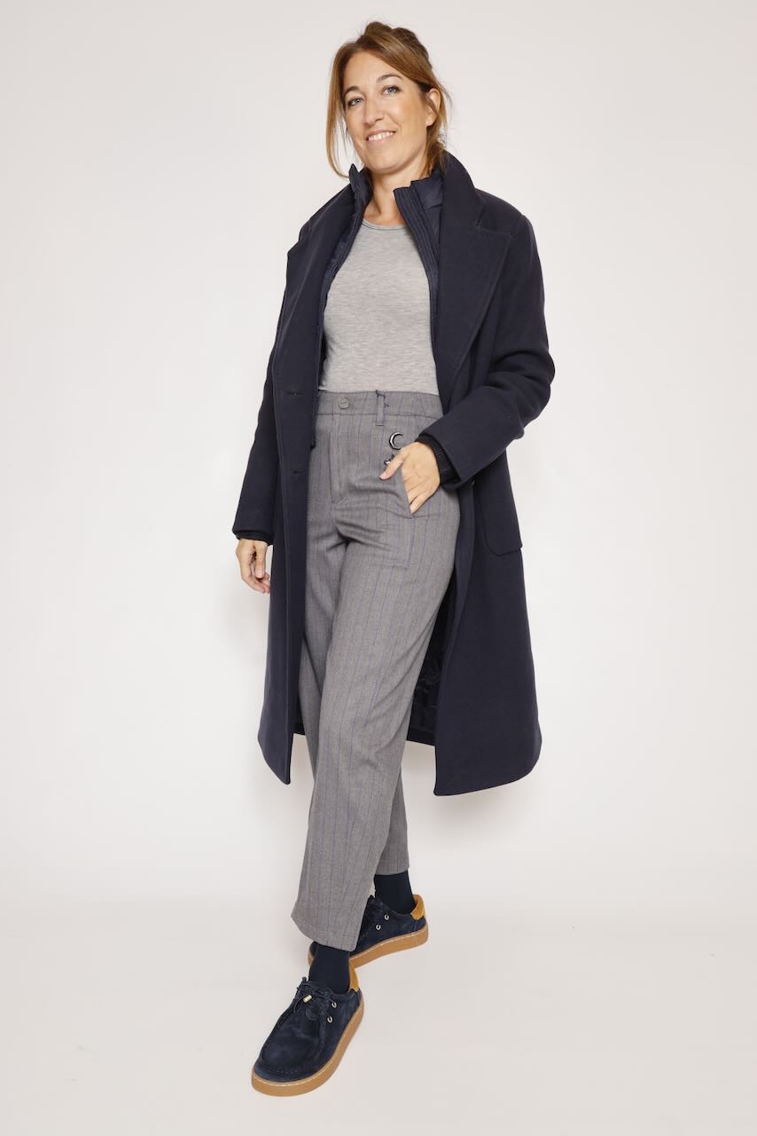 PANTALÓN BARREL GRIS ROSALIA LAMOROZO