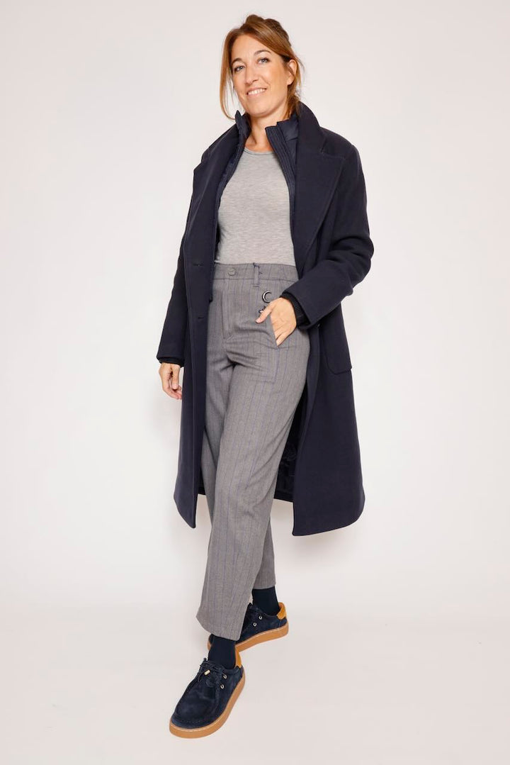 PANTALÓN BARREL GRIS ROSALIA LAMOROZO