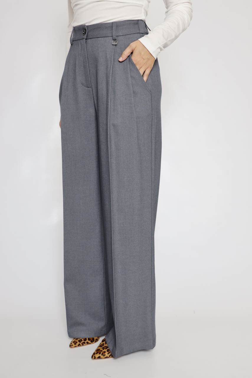 PANTALÓN PALAZZO GRIS  WV3004W81301