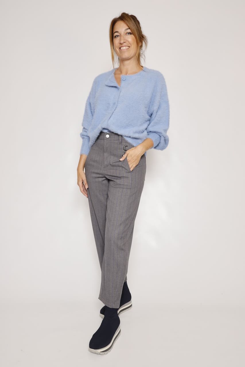CHAQUETA PUNTO AZUL MASA