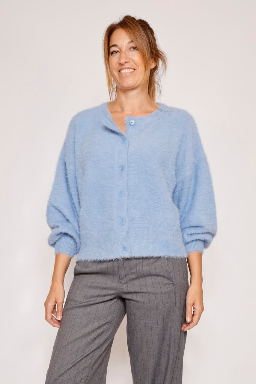 CHAQUETA PUNTO AZUL MASA