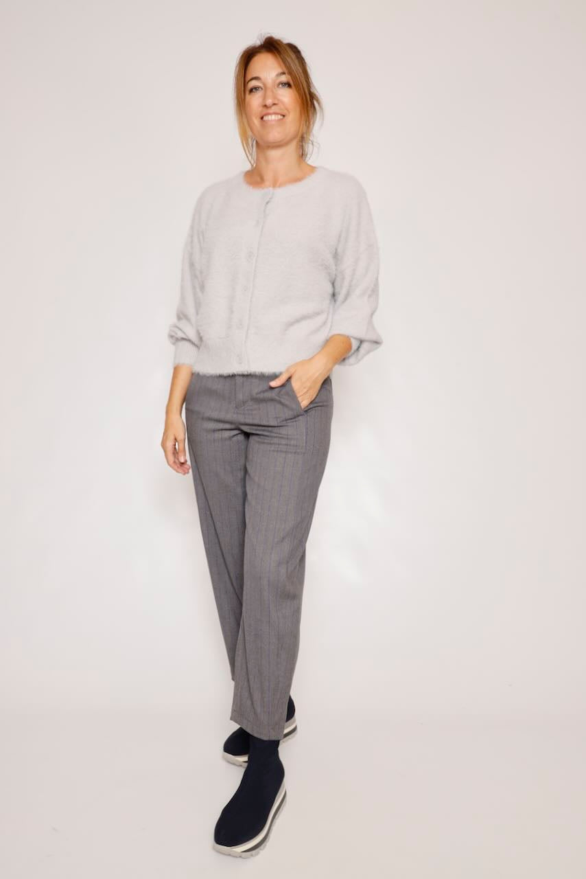 CHAQUETA PUNTO GRIS MASA