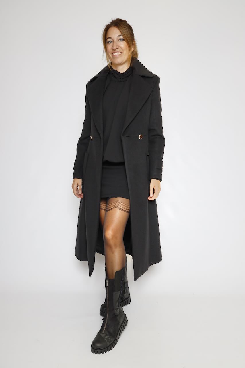 VESTIDO NEGRO DE MANGA LARGA  WD1012J47501