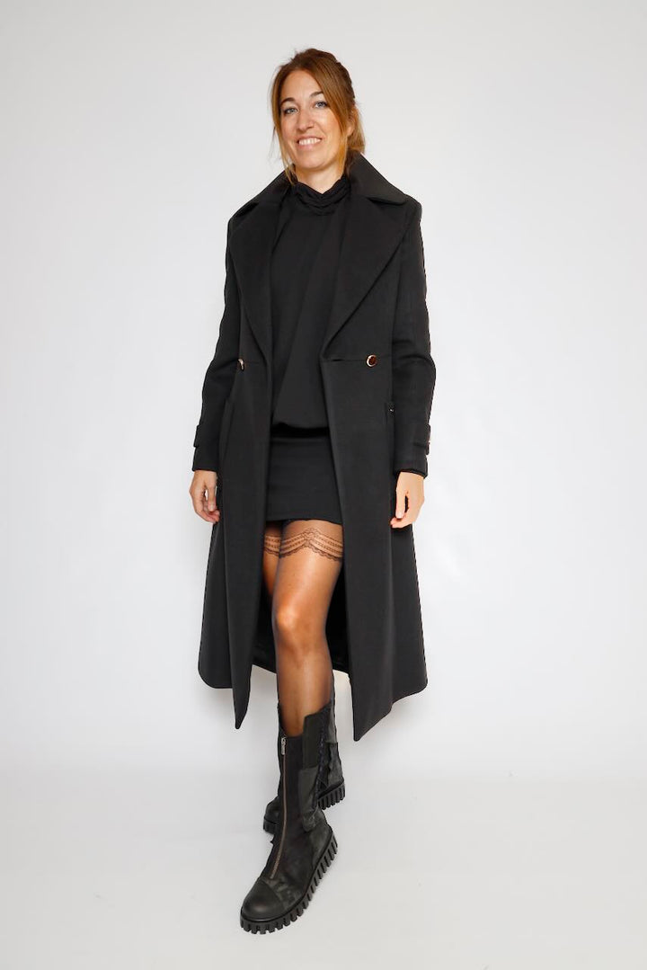 VESTIDO NEGRO DE MANGA LARGA  WD1012J47501