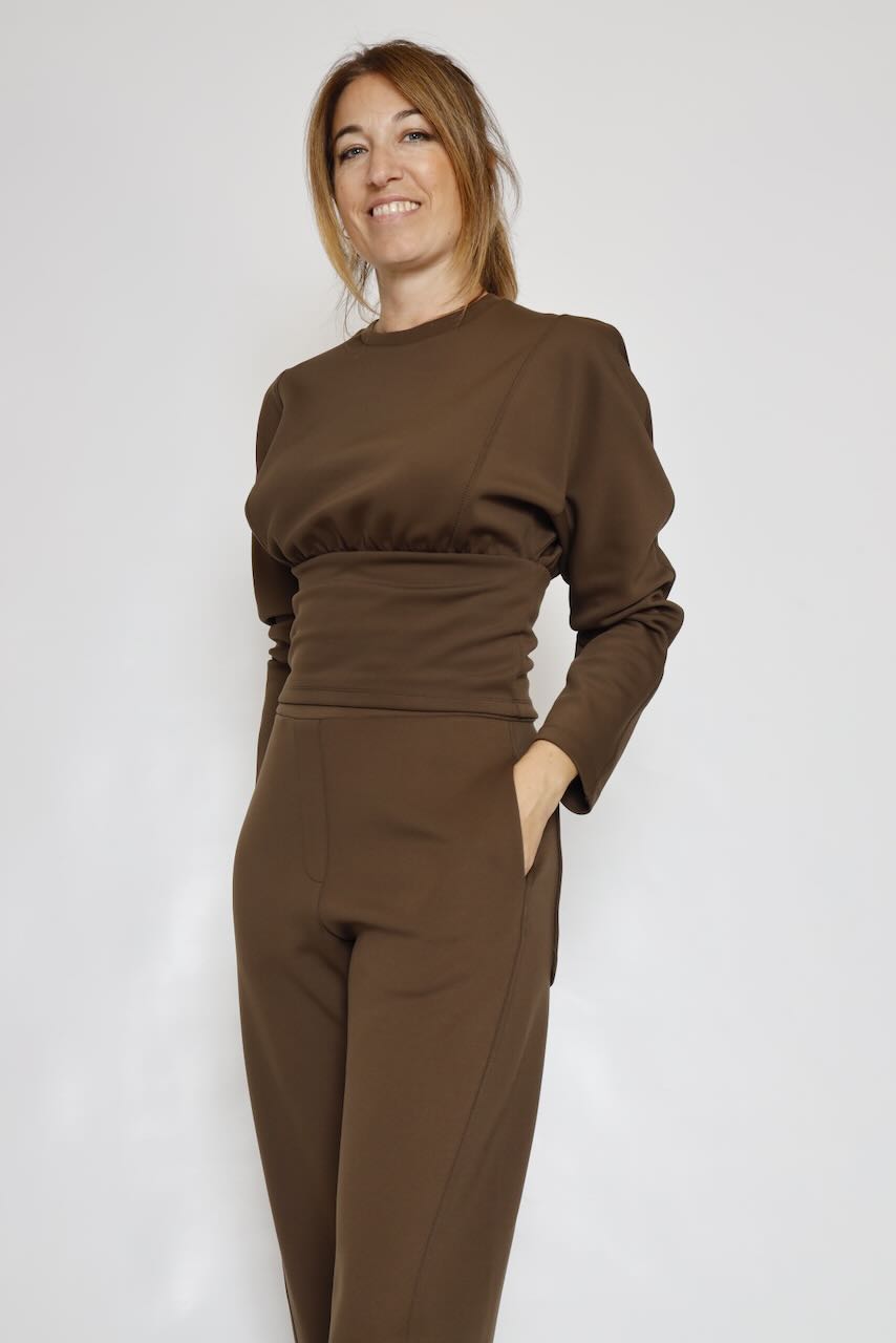 TOP EFECTO CORSÉ CHOCOLATE 64-2094