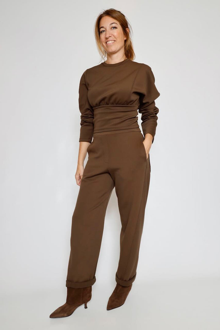 PANTALON MARRON CHOCOLATE 64-5120