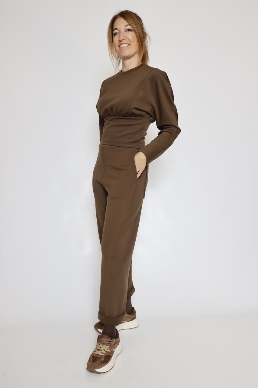 TOP EFECTO CORSÉ CHOCOLATE 64-2094