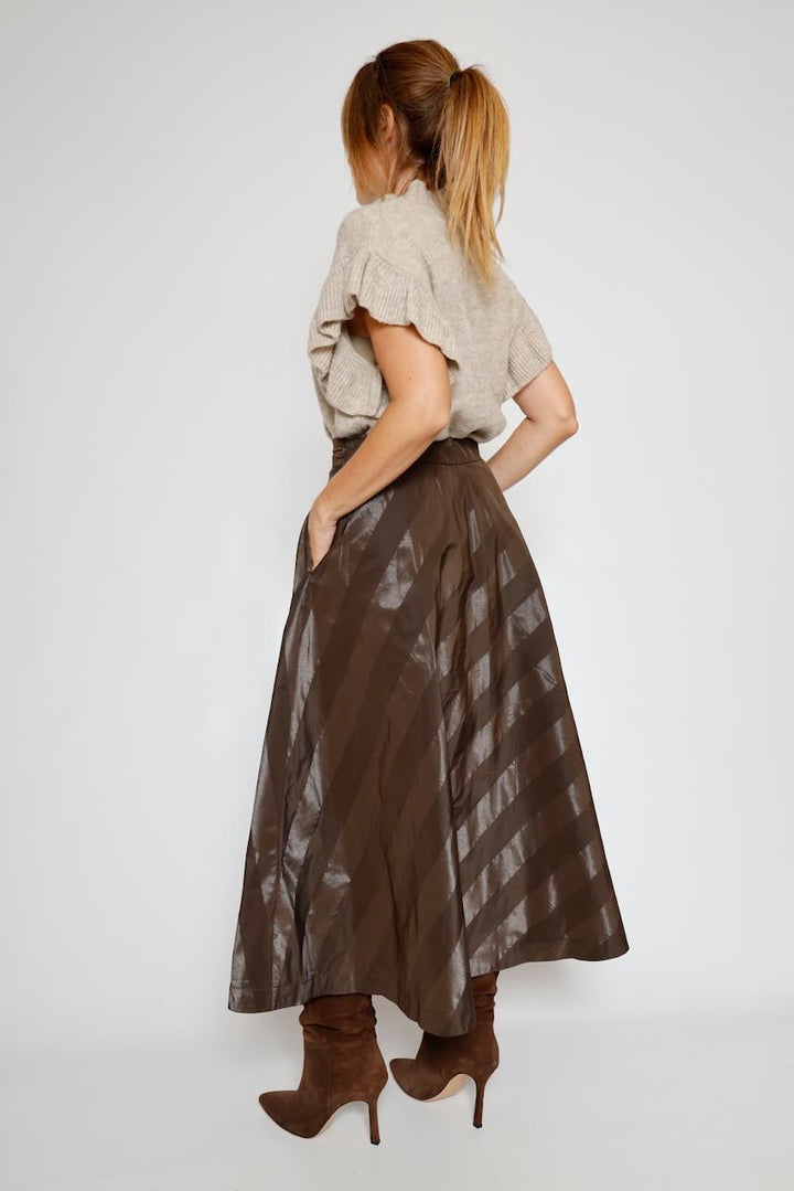 FALDA TAFETAN RAYAS 64-6003