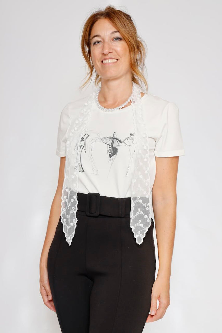CAMISETA COLLAR LATTE WT3018J401N5