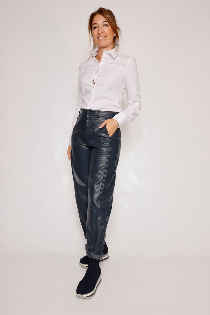 PANTALÓN ECOPIEL MARINO PP431T10