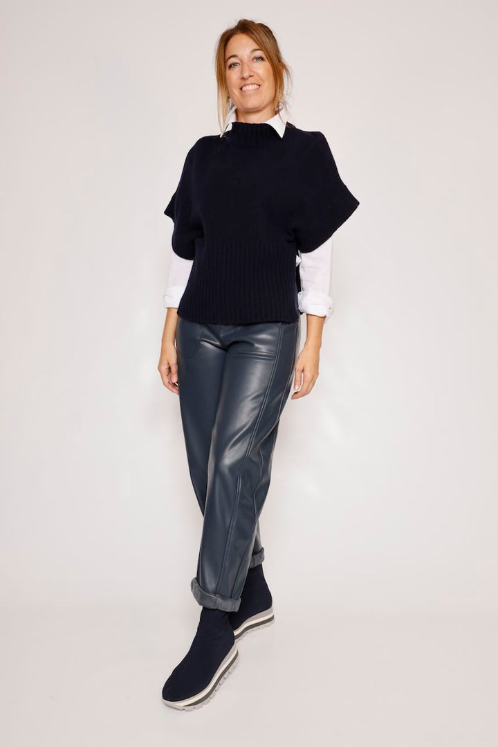 PANTALÓN ECOPIEL MARINO PP431T10