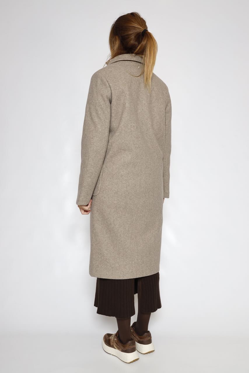 ABRIGO CON CUELLO DESMONTABLE TAUPE NOOMI.7002612