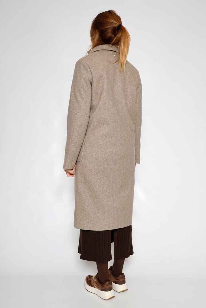 ABRIGO CON CUELLO DESMONTABLE TAUPE NOOMI.7002612