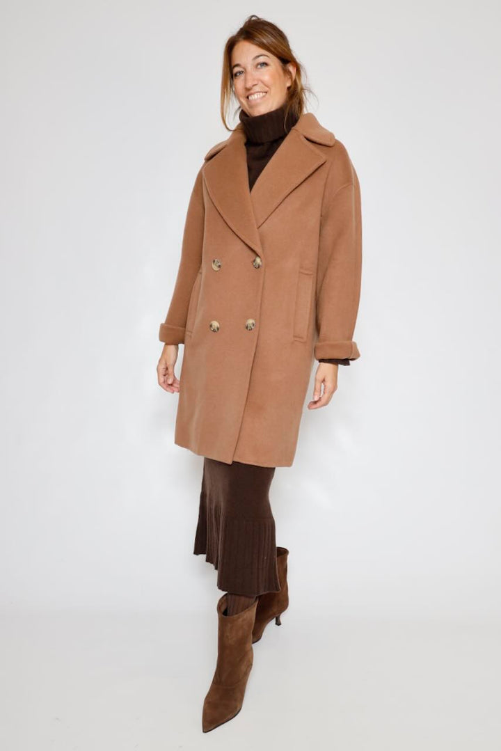 ABRIGO DOBLE ABOTONADURA CAMEL GEZA.7002612