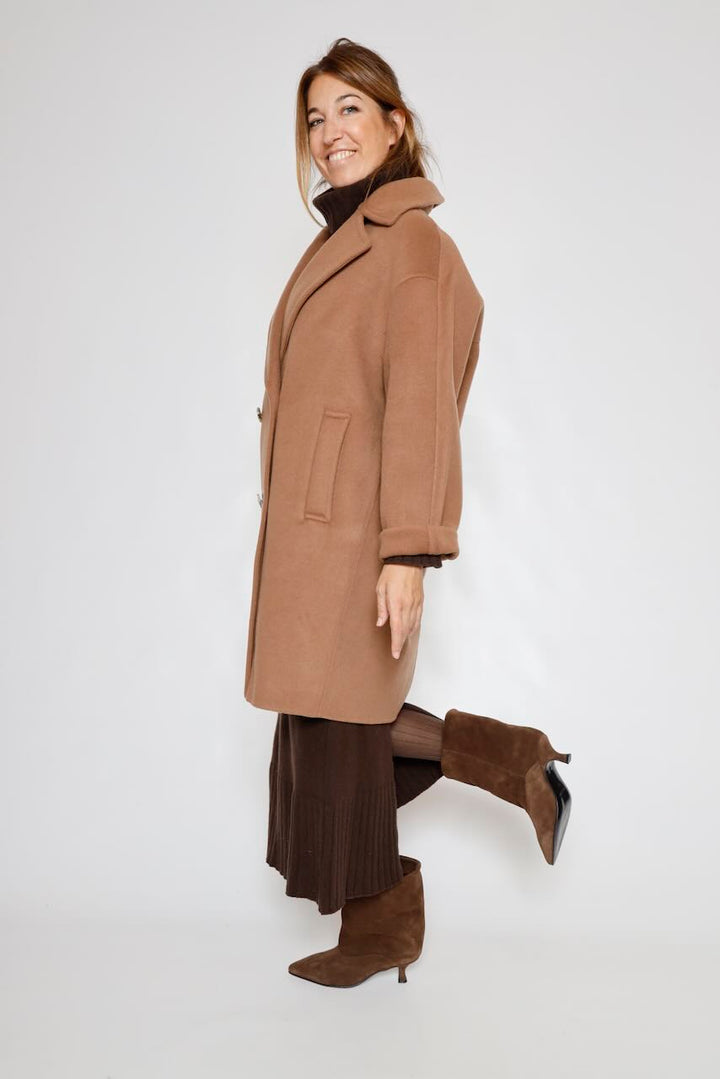 ABRIGO DOBLE ABOTONADURA CAMEL GEZA.7002612