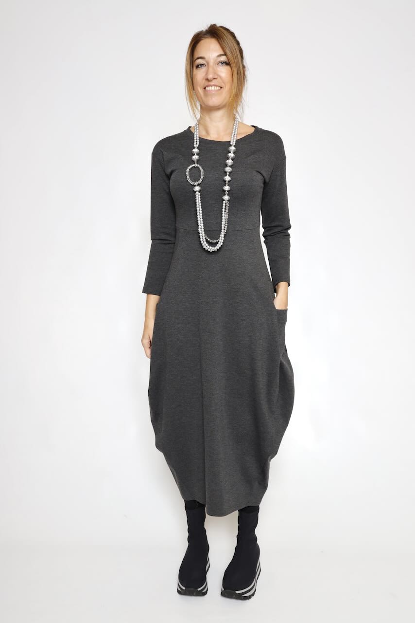 VESTIDO A25FL701-GRIS