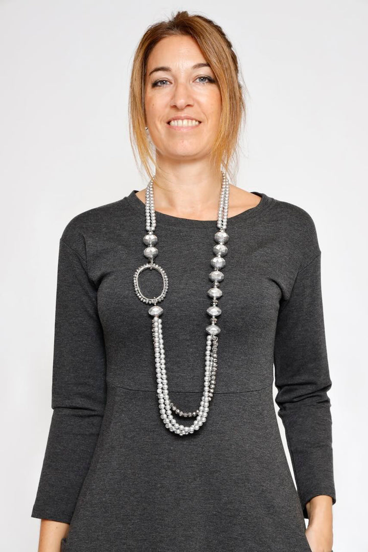 COLLAR LARGO PLATEADO 52C81005