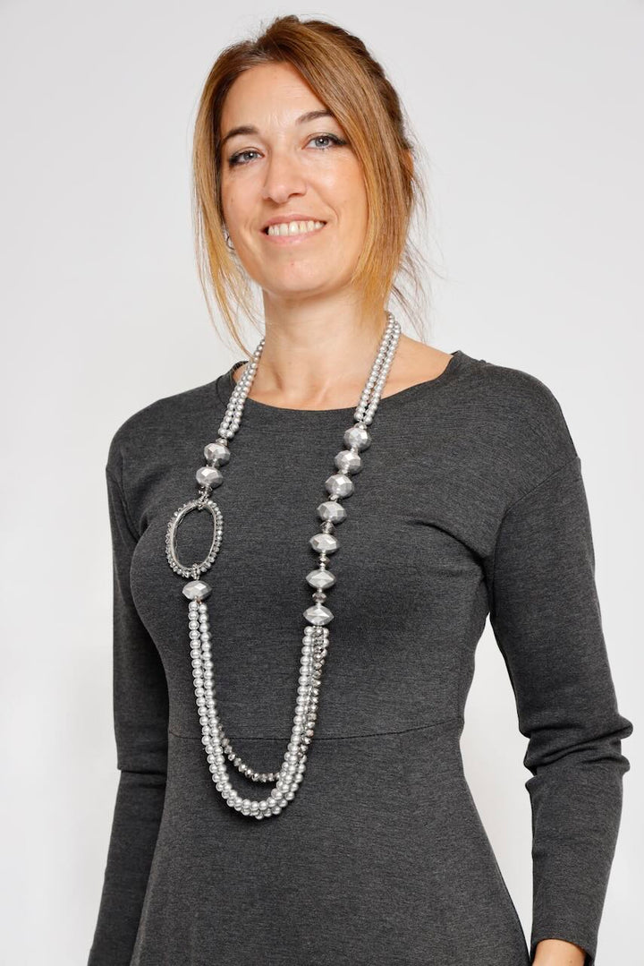 COLLAR LARGO PLATEADO 52C81005