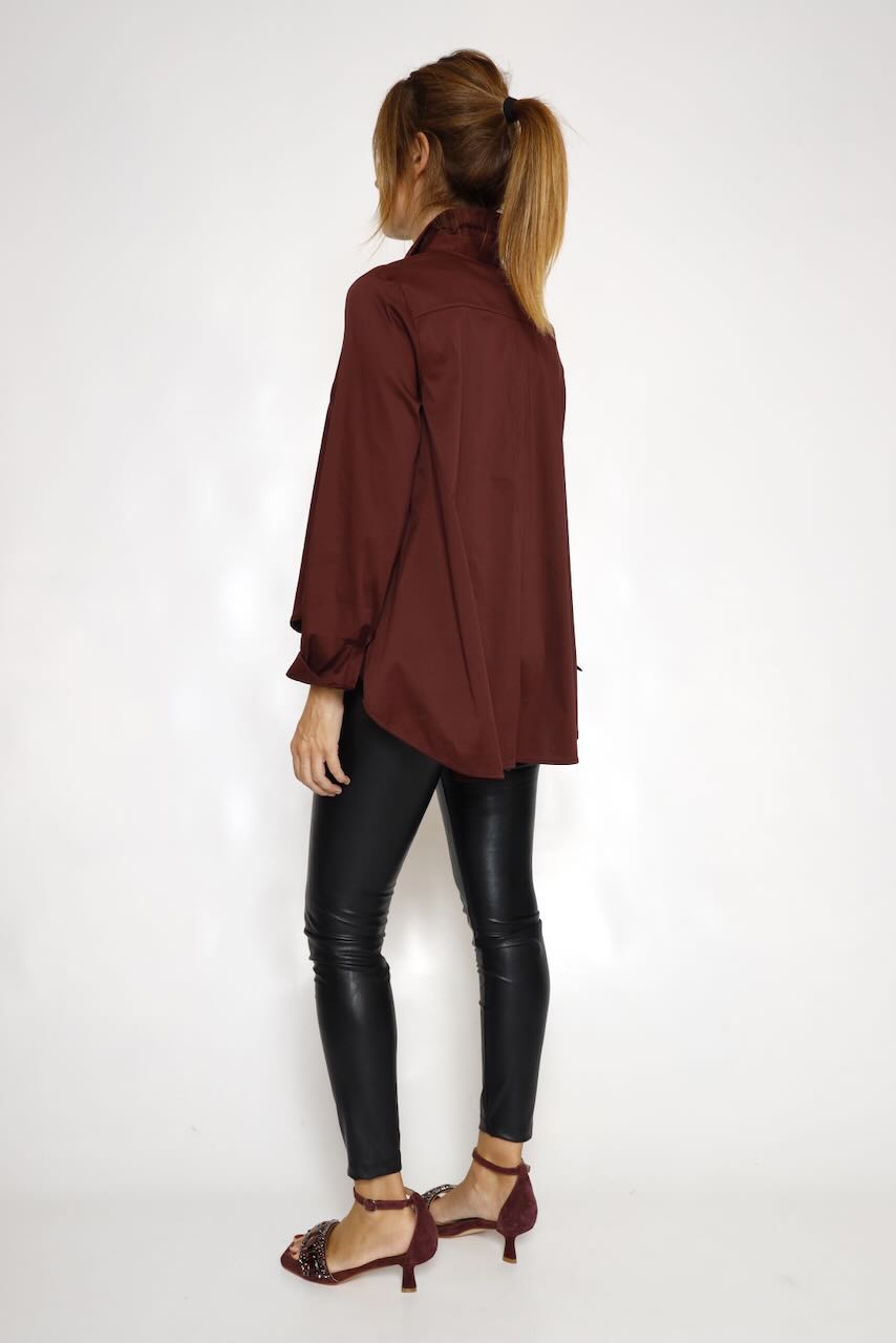 CAMISA CORTA CED4IDK-BURDEOS
