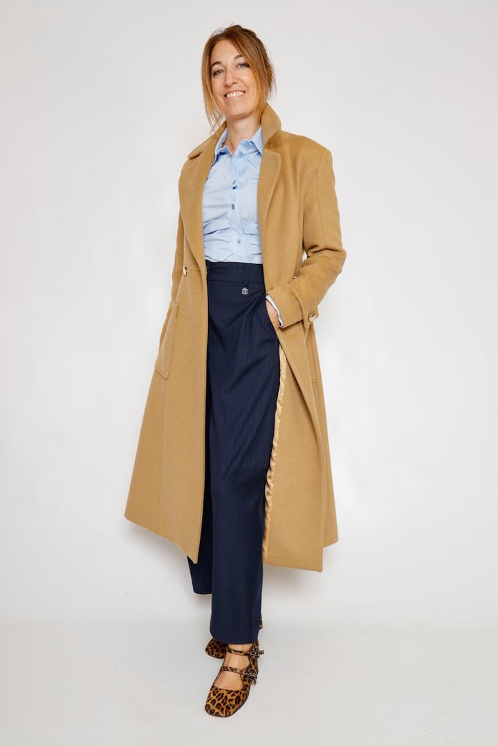 ABRIGO LARGO CAMEL CORTE REGULAR WC1009W40601