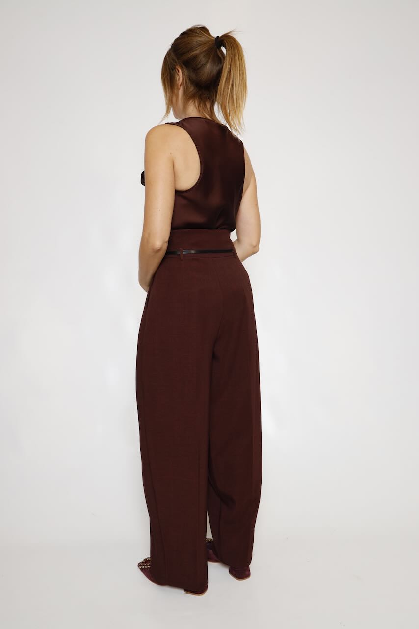 PANTALÓN TIRO ALTO GRANATE A26ES201