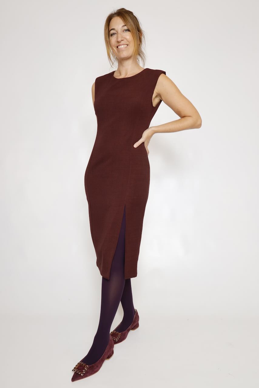 VESTIDO GRANATE A26ES701