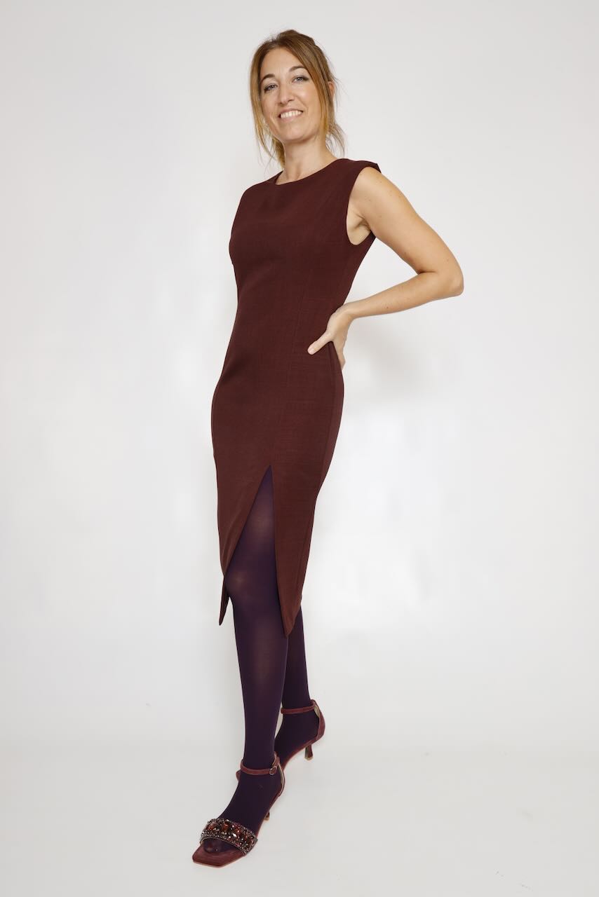 VESTIDO GRANATE A26ES701
