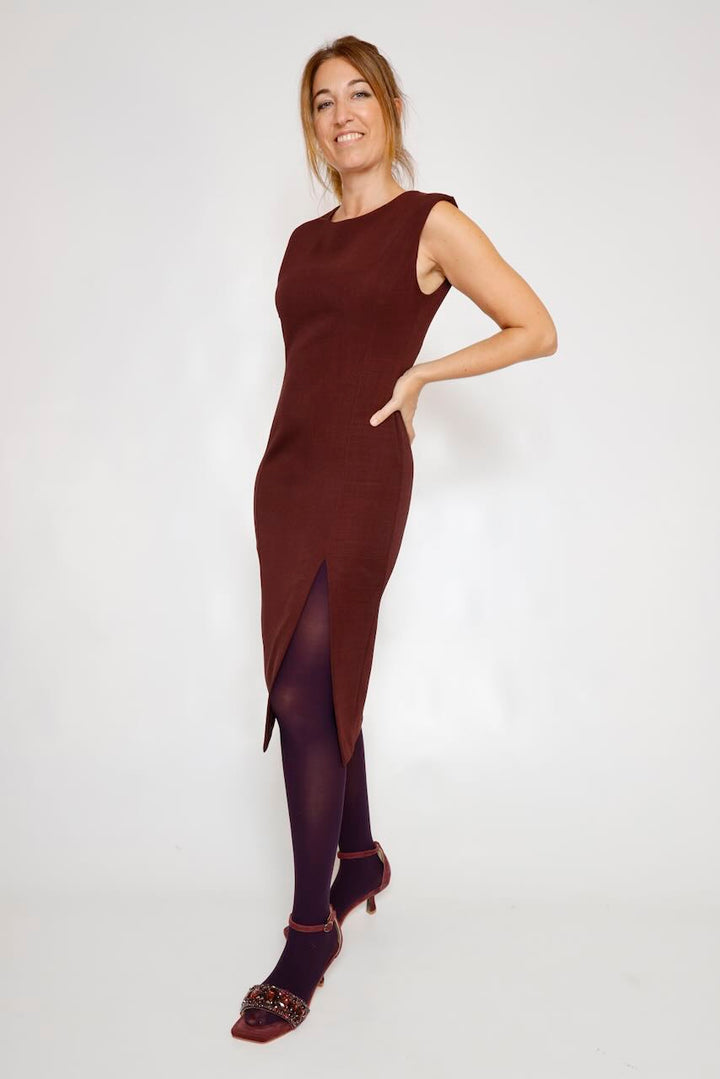 VESTIDO GRANATE A26ES701