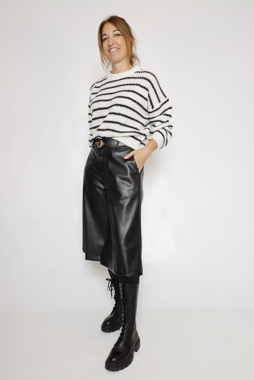 PANTALON NEGRO EFECTO POLIPIEL A26DD231