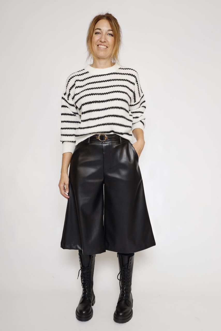 JERSEY PUNTO LATTE/NEGRO RAYAS 322541120
