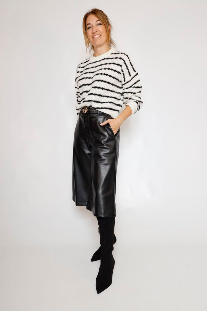 JERSEY PUNTO LATTE/NEGRO RAYAS 322541120