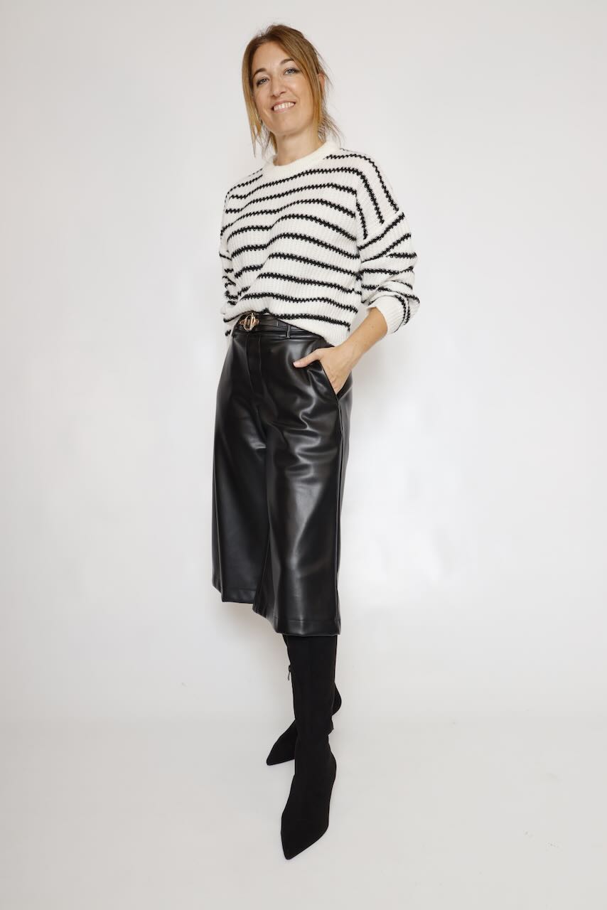 JERSEY PUNTO LATTE/NEGRO RAYAS 322541120