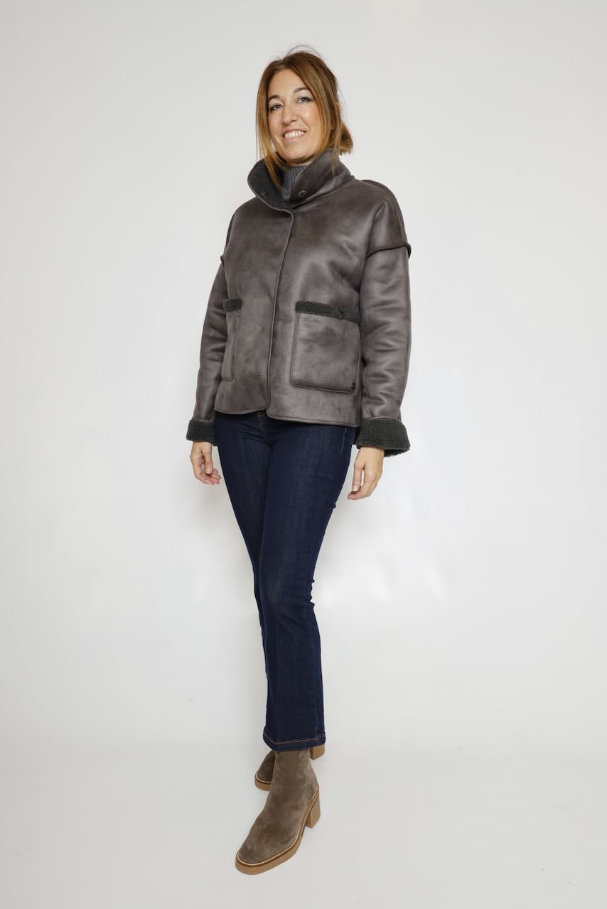 CHAQUETA REVERSIBLE GRIS ERAH