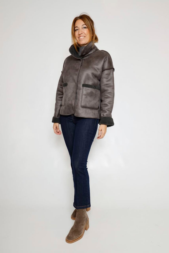 CHAQUETA REVERSIBLE GRIS ERAH