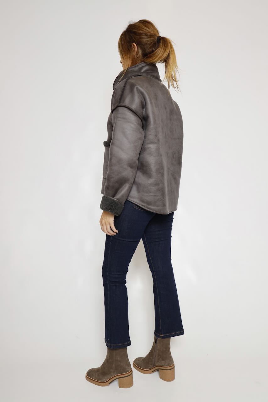 CHAQUETA REVERSIBLE GRIS ERAH