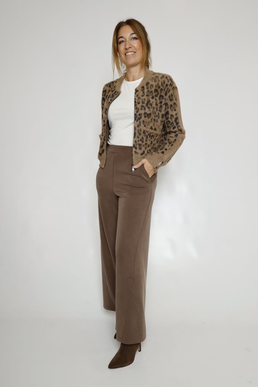 CHAQUETA CORTA PUNTO LEOPARDO BENTO.5012612