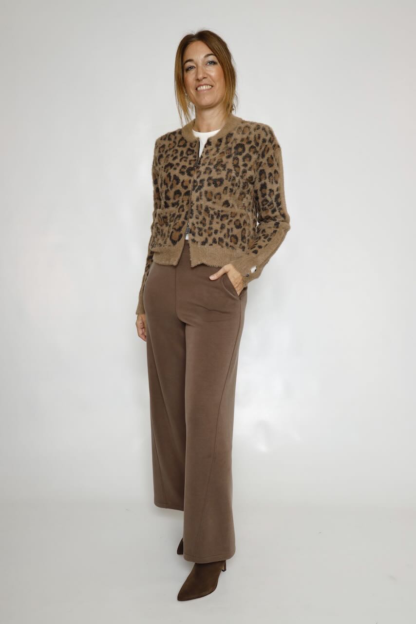 CHAQUETA CORTA PUNTO LEOPARDO BENTO.5012612
