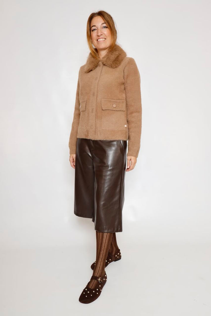 CHAQUETA CUELLO EXTRAIBLE BEIGE NIA.5002612
