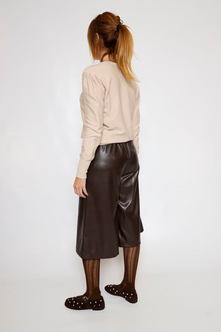 PANTALON MARRóN EFECTO PIEL A26DD231