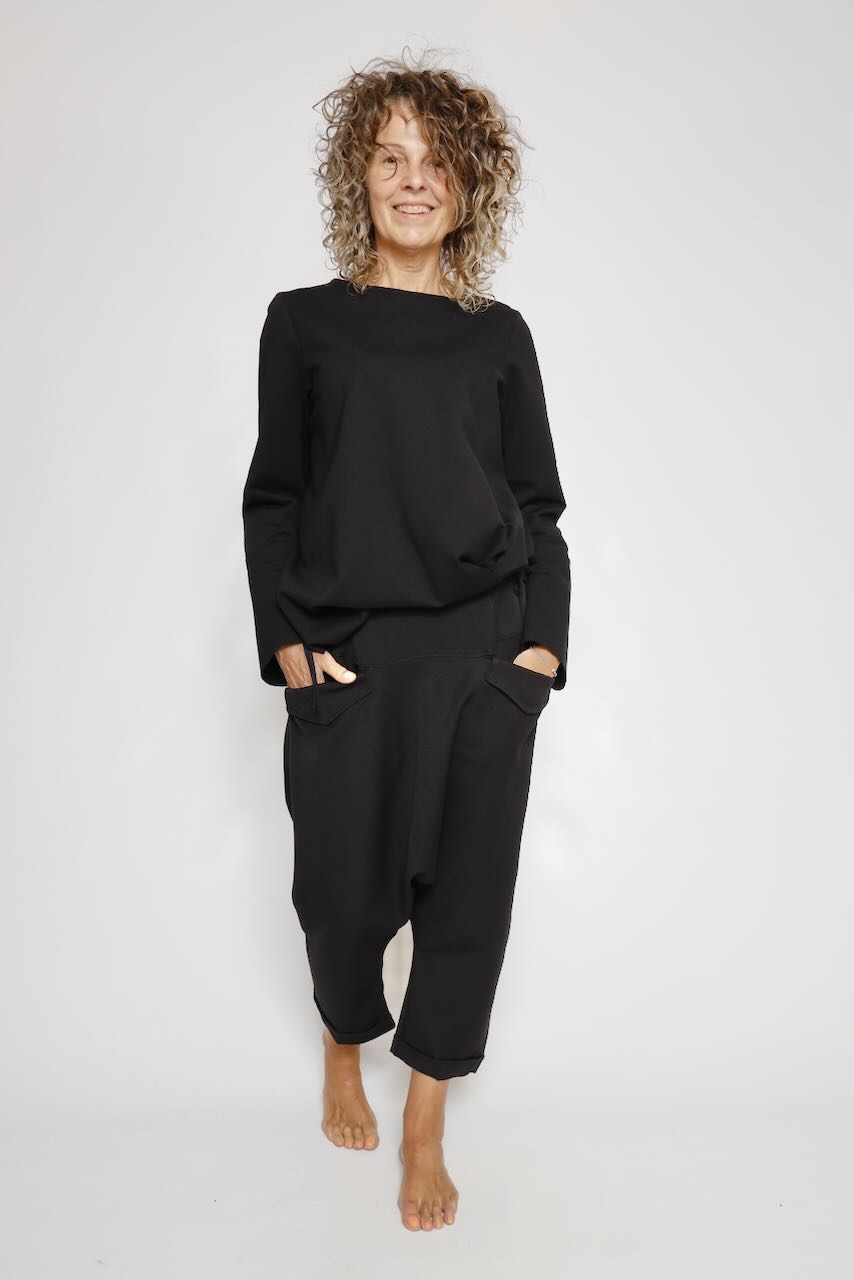 PANTALON NEGRO TIRO CAIDO ORIME